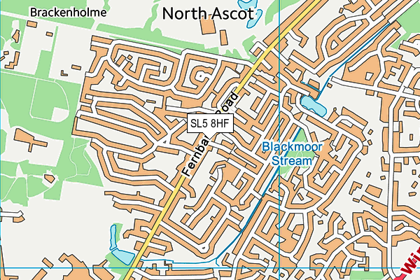 SL5 8HF map - OS VectorMap District (Ordnance Survey)