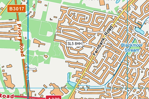 SL5 8HH map - OS VectorMap District (Ordnance Survey)