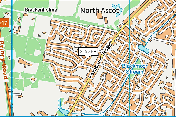 SL5 8HP map - OS VectorMap District (Ordnance Survey)