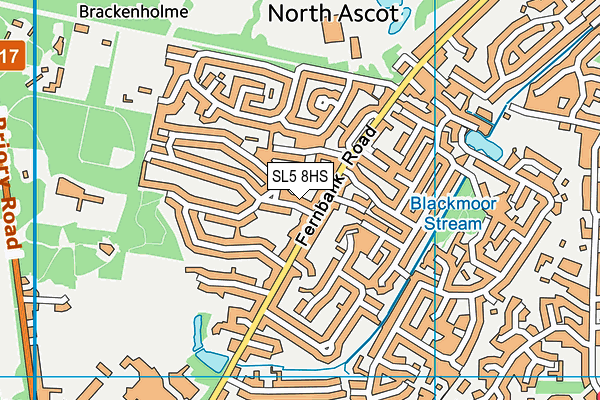 SL5 8HS map - OS VectorMap District (Ordnance Survey)