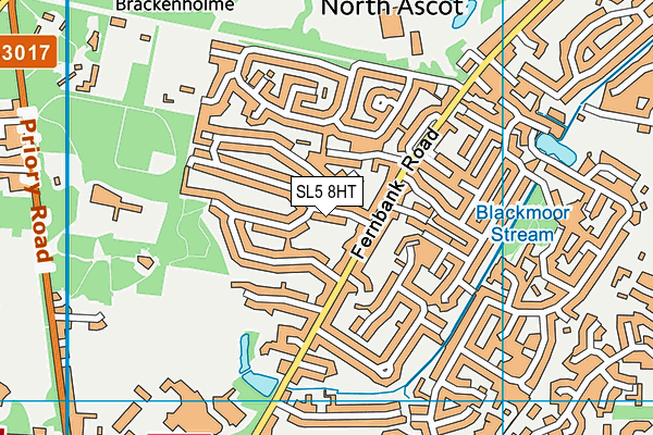SL5 8HT map - OS VectorMap District (Ordnance Survey)