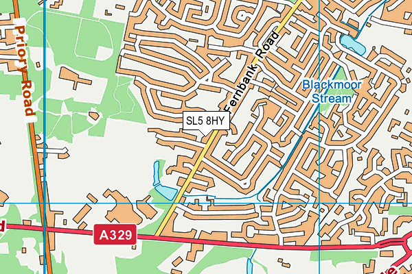 SL5 8HY map - OS VectorMap District (Ordnance Survey)