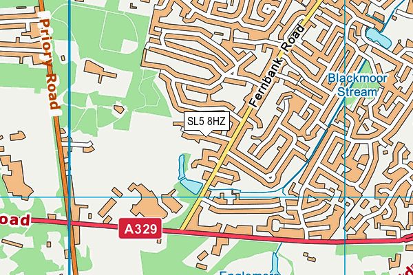 SL5 8HZ map - OS VectorMap District (Ordnance Survey)
