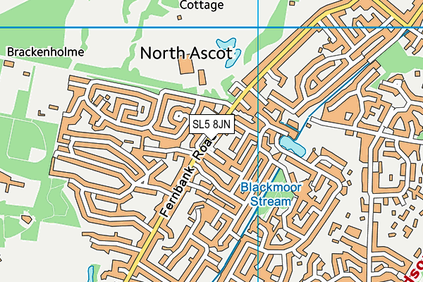 SL5 8JN map - OS VectorMap District (Ordnance Survey)