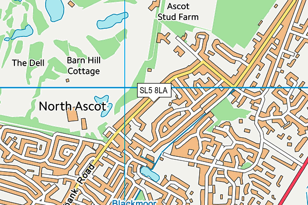 SL5 8LA map - OS VectorMap District (Ordnance Survey)