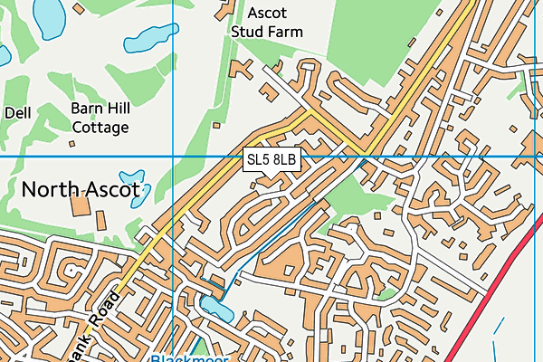 SL5 8LB map - OS VectorMap District (Ordnance Survey)