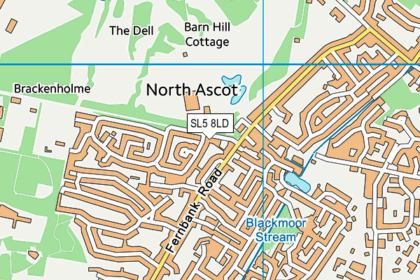 SL5 8LD map - OS VectorMap District (Ordnance Survey)