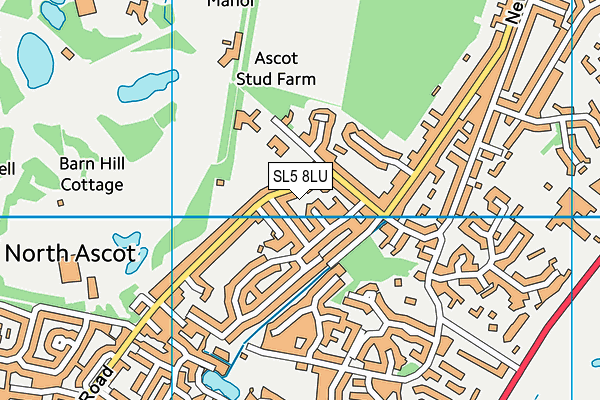 SL5 8LU map - OS VectorMap District (Ordnance Survey)