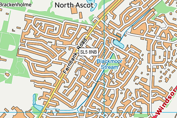 SL5 8NB map - OS VectorMap District (Ordnance Survey)