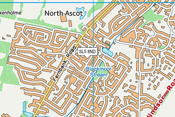 SL5 8ND map - OS VectorMap District (Ordnance Survey)