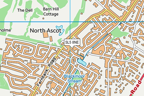 SL5 8NE map - OS VectorMap District (Ordnance Survey)