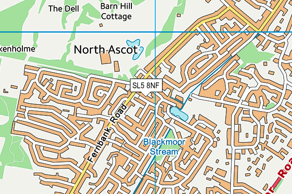 SL5 8NF map - OS VectorMap District (Ordnance Survey)