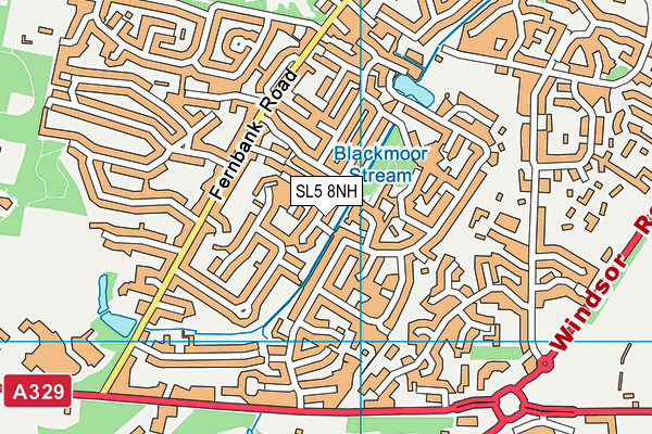 SL5 8NH map - OS VectorMap District (Ordnance Survey)