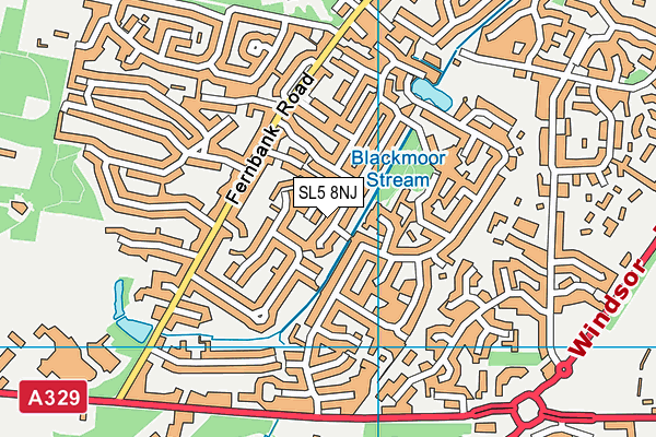 SL5 8NJ map - OS VectorMap District (Ordnance Survey)