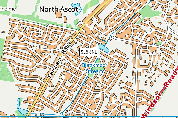SL5 8NL map - OS VectorMap District (Ordnance Survey)