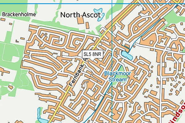 SL5 8NR map - OS VectorMap District (Ordnance Survey)