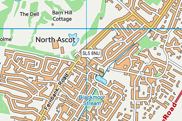 SL5 8NU map - OS VectorMap District (Ordnance Survey)