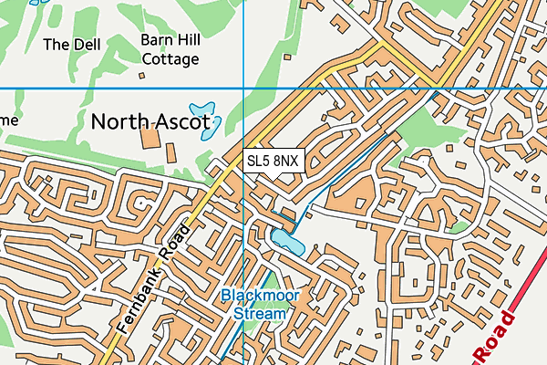 SL5 8NX map - OS VectorMap District (Ordnance Survey)