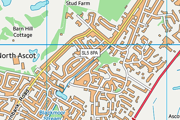 SL5 8PA map - OS VectorMap District (Ordnance Survey)