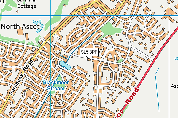 SL5 8PF map - OS VectorMap District (Ordnance Survey)