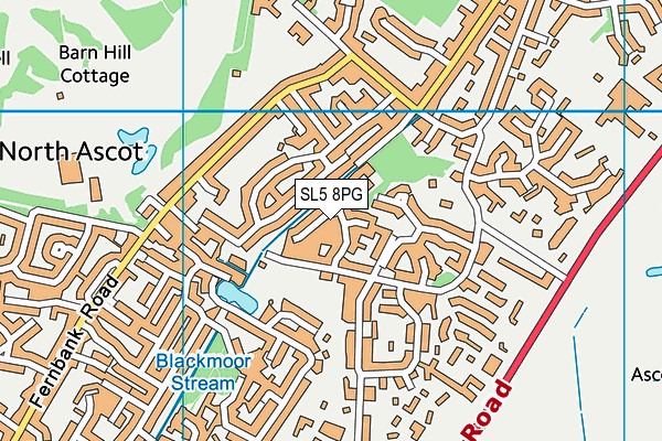 SL5 8PG map - OS VectorMap District (Ordnance Survey)