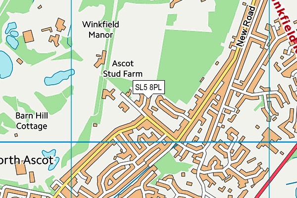 SL5 8PL map - OS VectorMap District (Ordnance Survey)