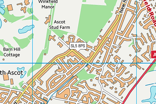 SL5 8PS map - OS VectorMap District (Ordnance Survey)