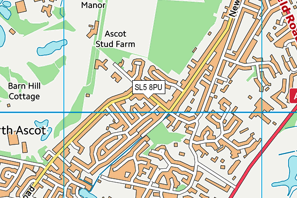 SL5 8PU map - OS VectorMap District (Ordnance Survey)