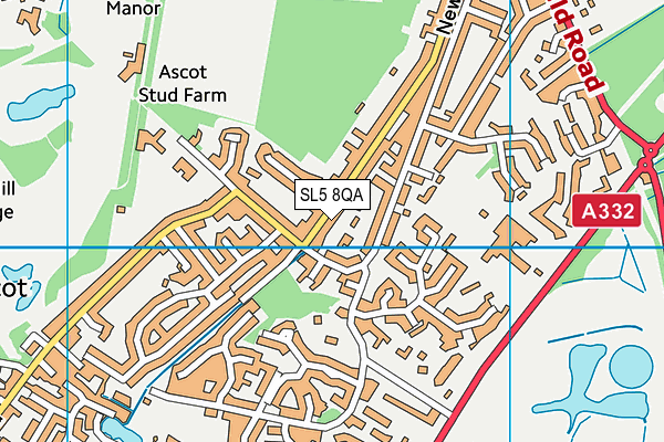 SL5 8QA map - OS VectorMap District (Ordnance Survey)