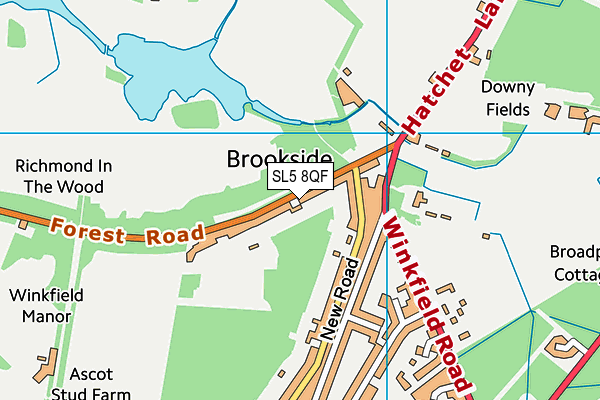 SL5 8QF map - OS VectorMap District (Ordnance Survey)