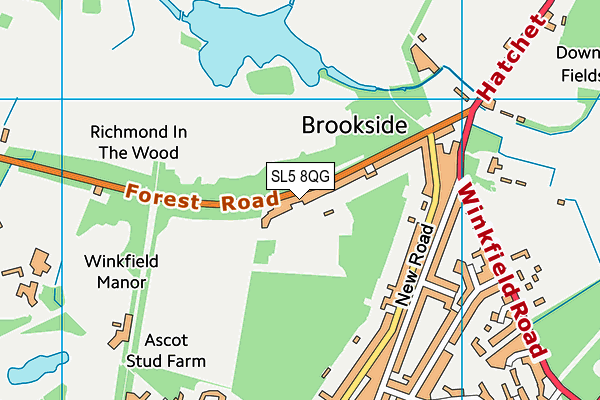 SL5 8QG map - OS VectorMap District (Ordnance Survey)