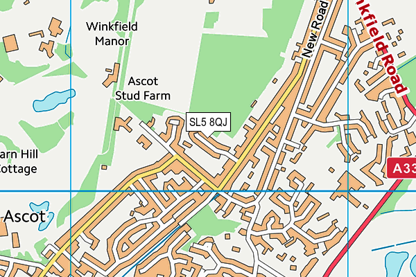 SL5 8QJ map - OS VectorMap District (Ordnance Survey)