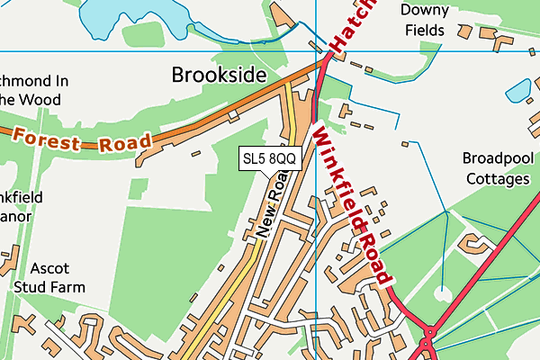 SL5 8QQ map - OS VectorMap District (Ordnance Survey)