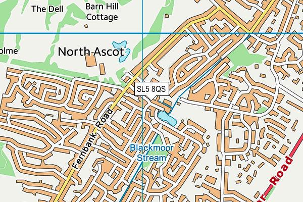 SL5 8QS map - OS VectorMap District (Ordnance Survey)