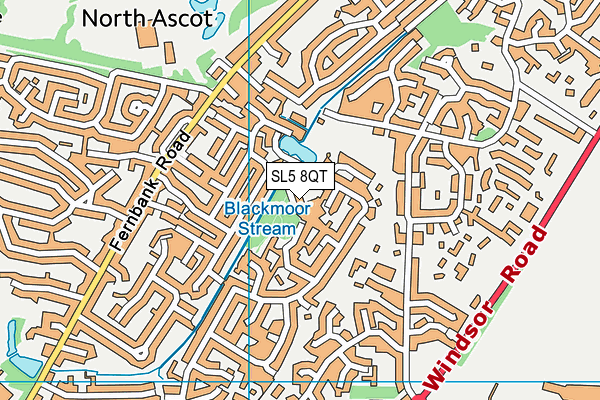 SL5 8QT map - OS VectorMap District (Ordnance Survey)