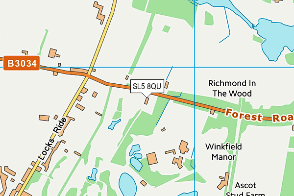 SL5 8QU map - OS VectorMap District (Ordnance Survey)