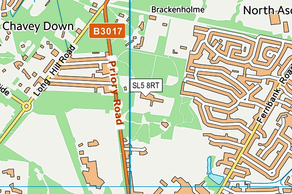 SL5 8RT map - OS VectorMap District (Ordnance Survey)