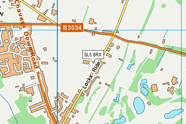 SL5 8RX map - OS VectorMap District (Ordnance Survey)