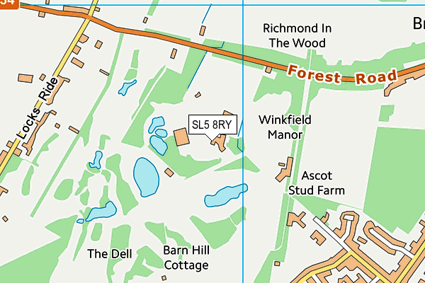 SL5 8RY map - OS VectorMap District (Ordnance Survey)