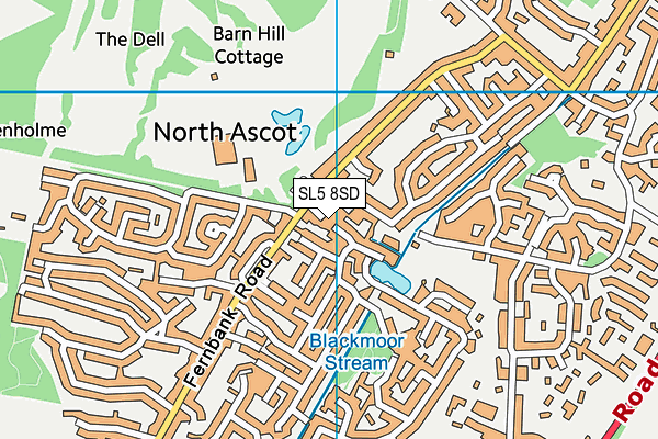 SL5 8SD map - OS VectorMap District (Ordnance Survey)