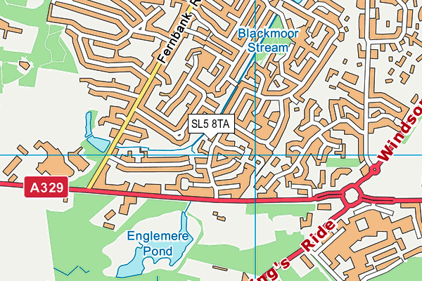 SL5 8TA map - OS VectorMap District (Ordnance Survey)