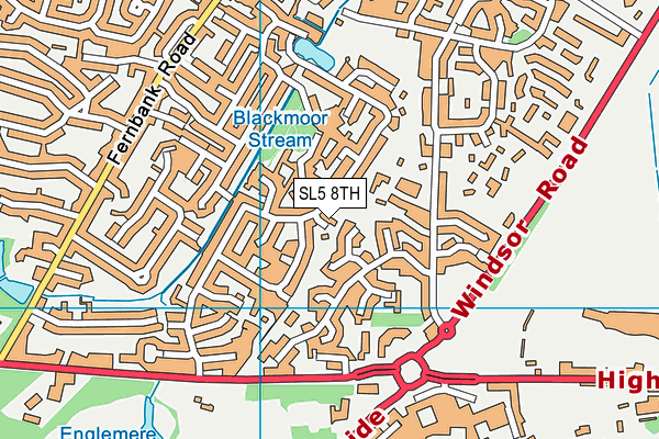 SL5 8TH map - OS VectorMap District (Ordnance Survey)
