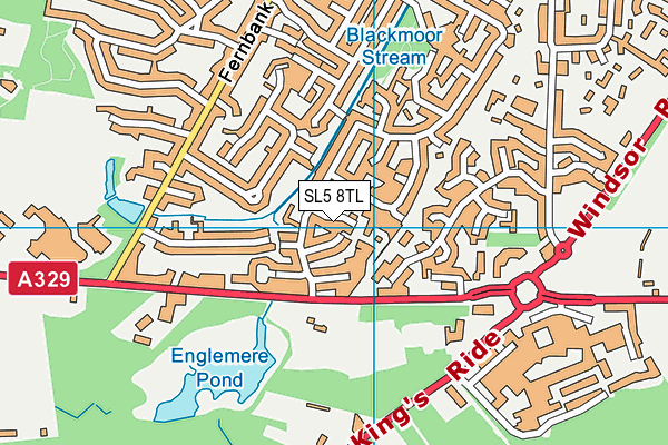 SL5 8TL map - OS VectorMap District (Ordnance Survey)