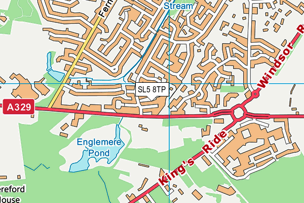 SL5 8TP map - OS VectorMap District (Ordnance Survey)