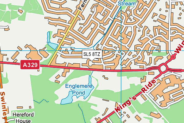 SL5 8TZ map - OS VectorMap District (Ordnance Survey)