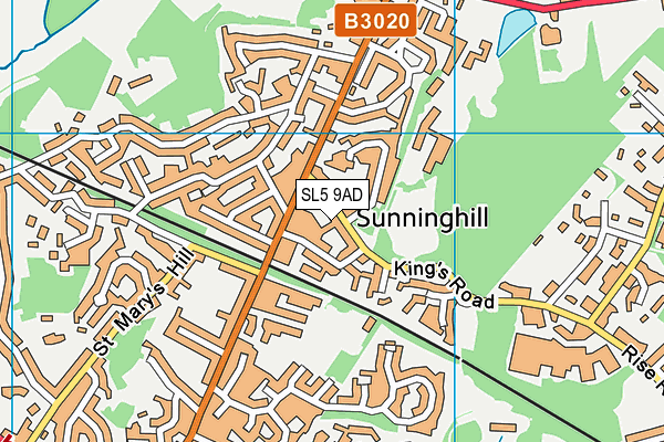 SL5 9AD map - OS VectorMap District (Ordnance Survey)