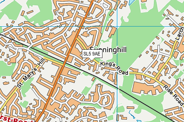 SL5 9AE map - OS VectorMap District (Ordnance Survey)