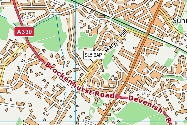 SL5 9AP map - OS VectorMap District (Ordnance Survey)