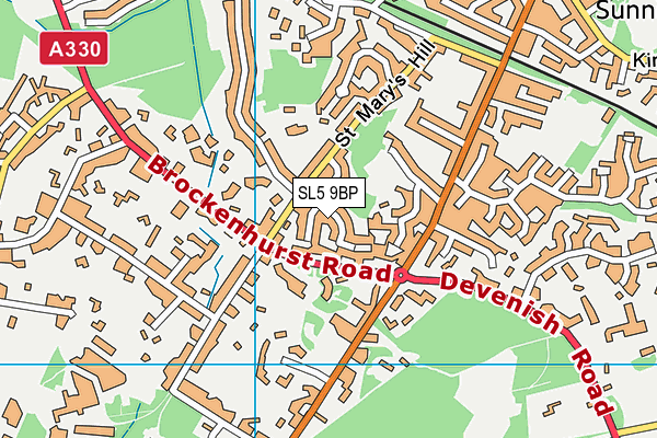 SL5 9BP map - OS VectorMap District (Ordnance Survey)
