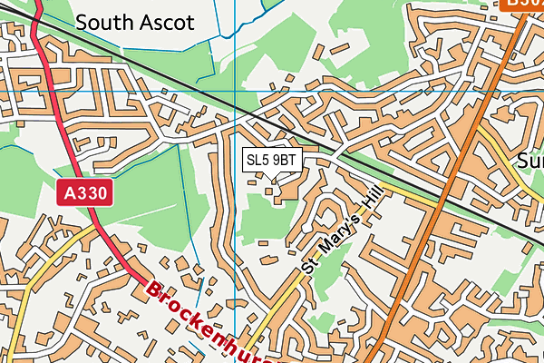 SL5 9BT map - OS VectorMap District (Ordnance Survey)